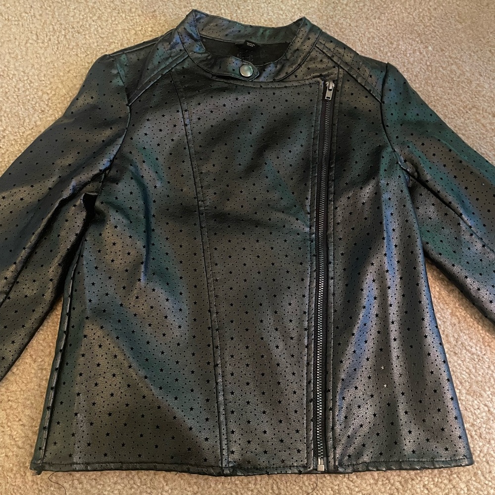 Art Class Girls Pleather/Faux Leather Jacket-Excellent Condition-Size 7/8